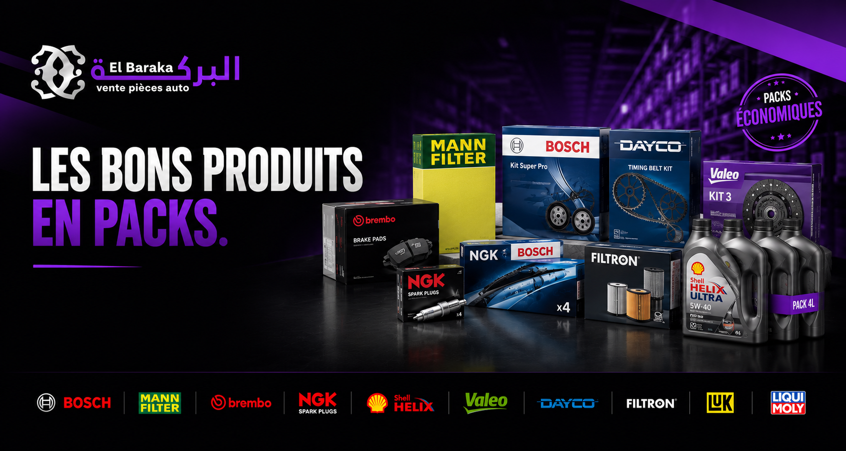 Assortiment de pièces détachées automobiles